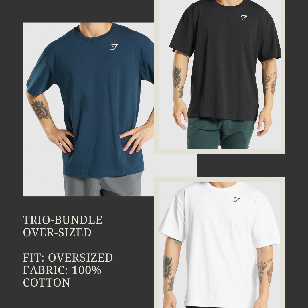 Trio-Bundle Oversized T-Shirts