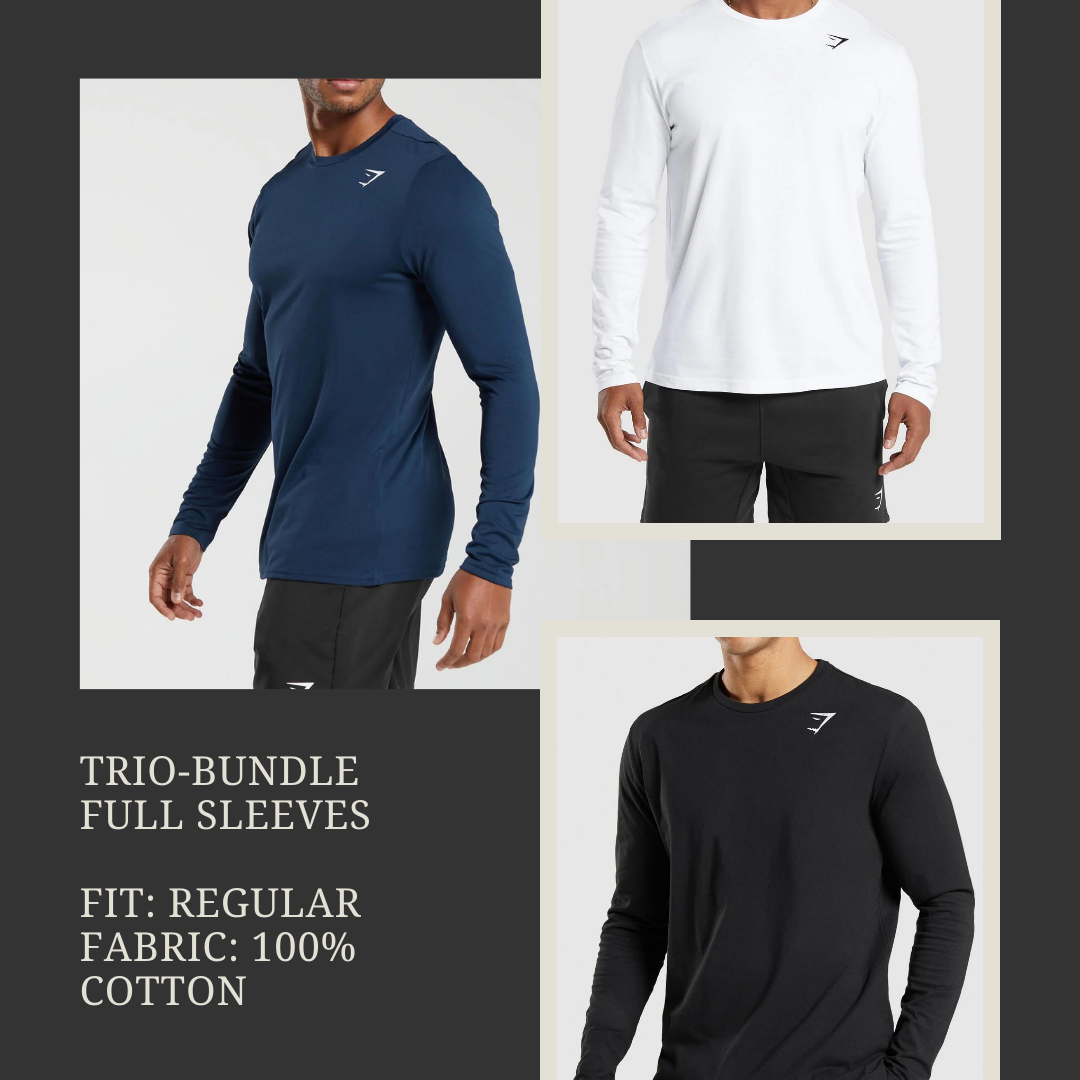 Trio-Bundle Long-Sleeve T-Shirts