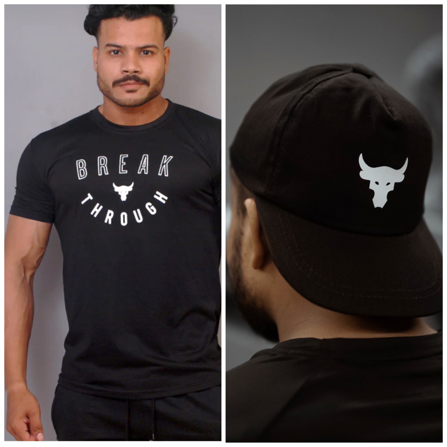 Project Rock BreakThrough Black T-Shirt & Project Rock Cap | Sale Bundle