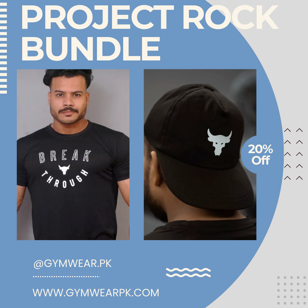 Project Rock BreakThrough Black T-Shirt & Project Rock Cap | Sale Bundle