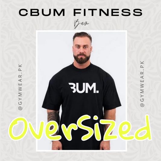 OVER-SIZED Bum. | Cbum Fitness Black T-Shirt
