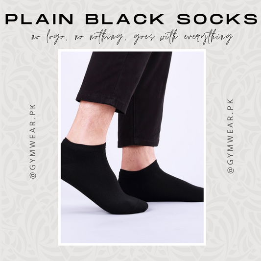 Plain Black Socks (Pack of 3)